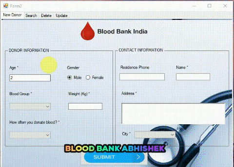 Blood bank UI
