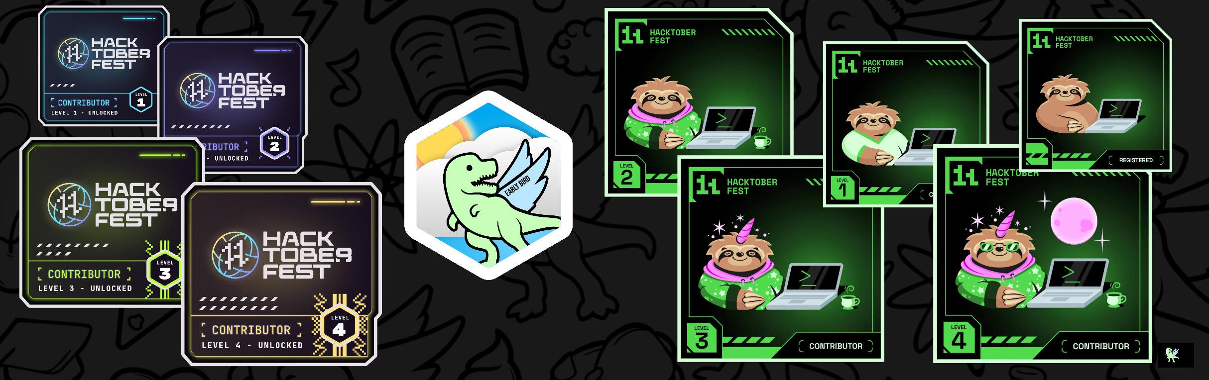 An image of @swarraaa's Holopin badges, which is a link to view their full Holopin profile