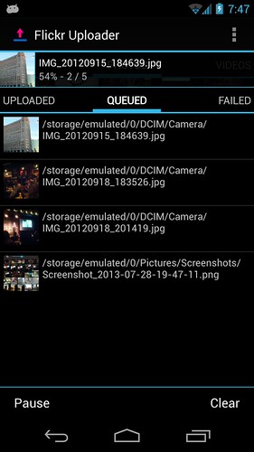 Main screen