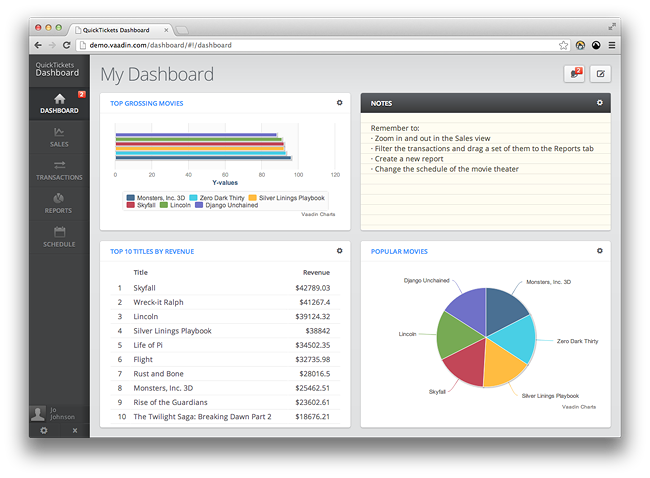 QuickTickets Dashboard