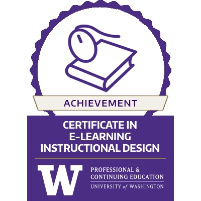 UW Certificate in E-Learning Instructional Design