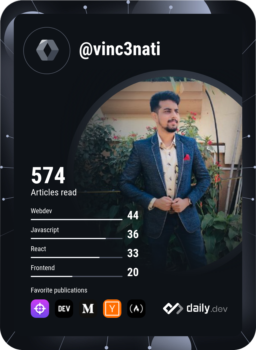 Vinit Kanse's Dev Card