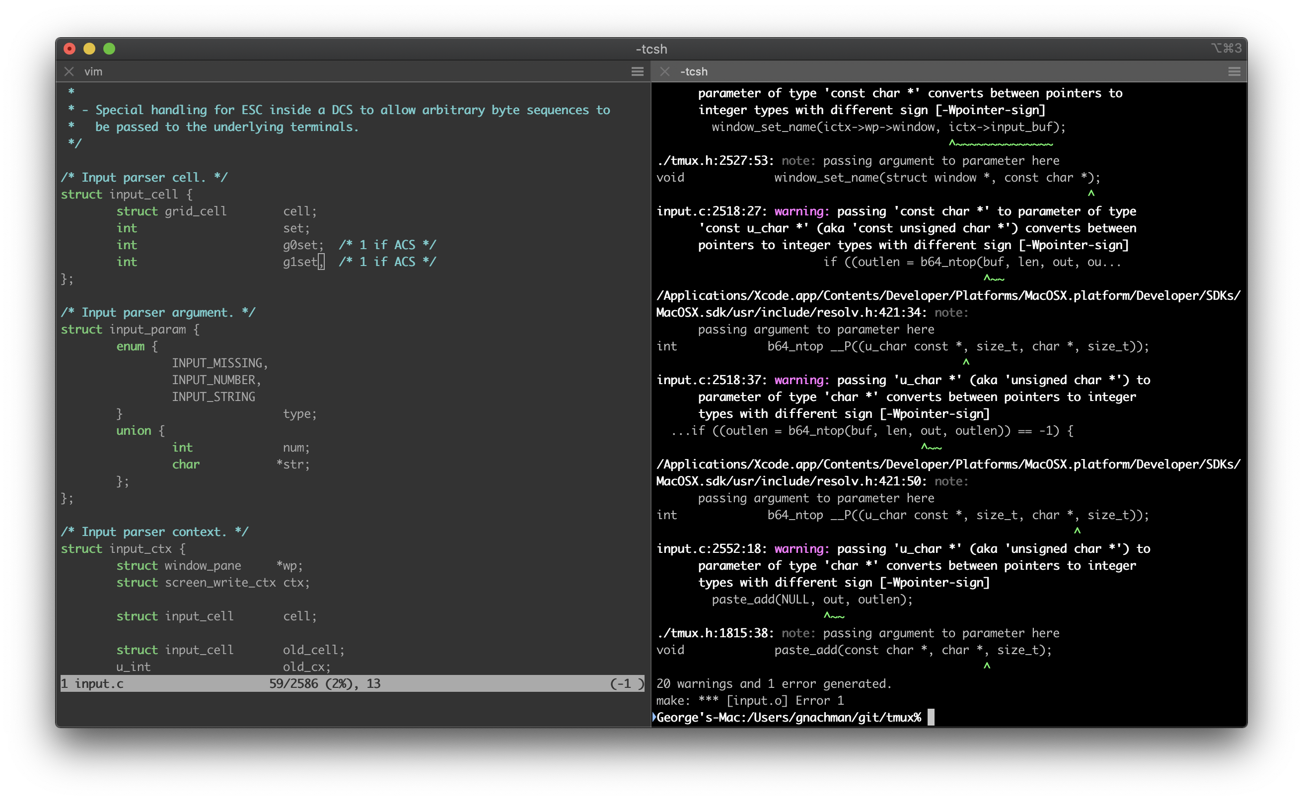 iterm2 Split Panes