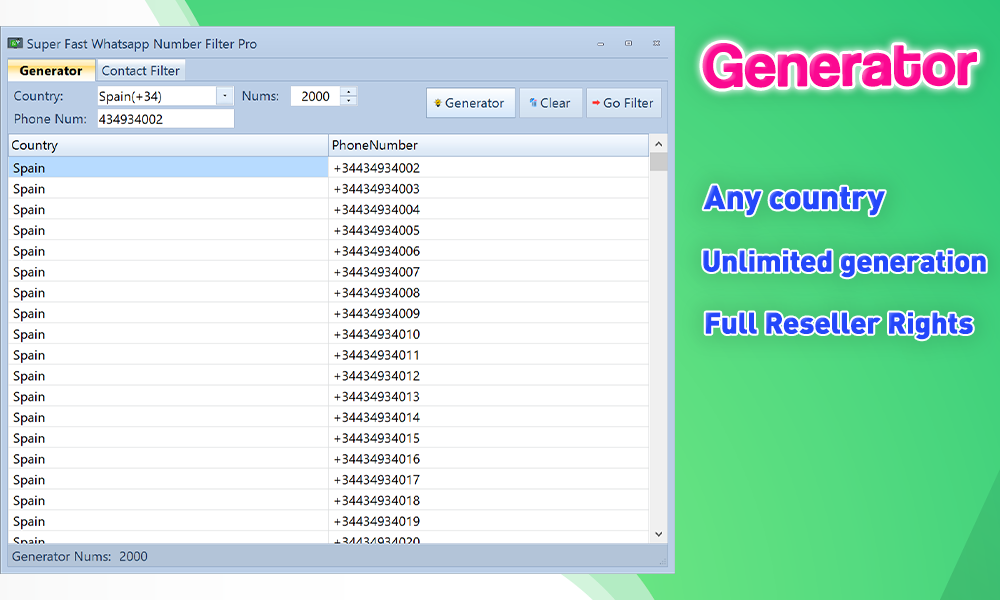 Super Fast Whatsapp Number Filter Pro-Full Reseller