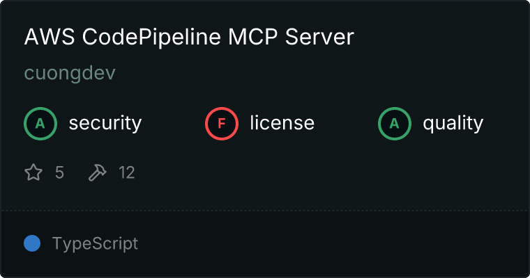 AWS CodePipeline Server MCP server