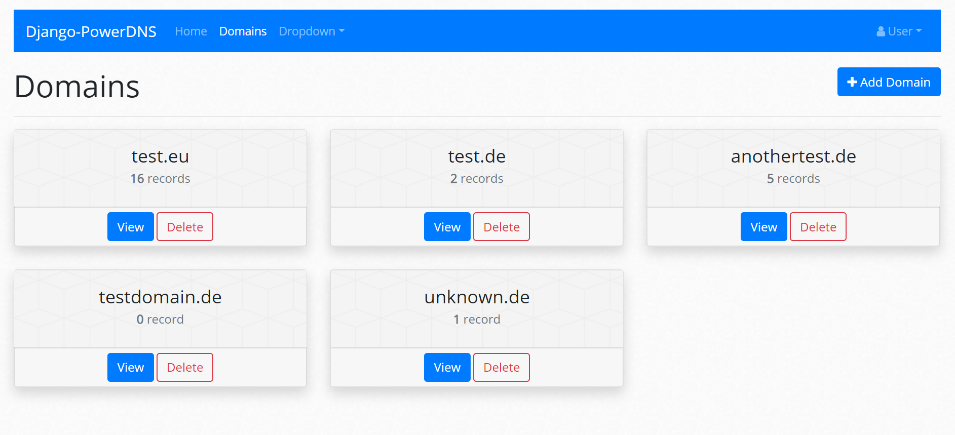 Domain list