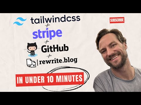 Tailwind + Github Pages + Stripe + Rewrite.blog in under 10 minutesHERE