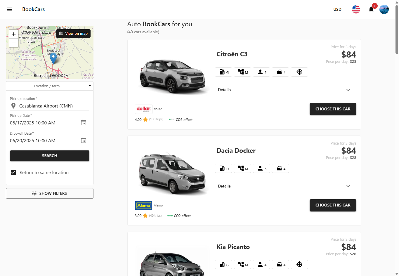Frontend Search Results