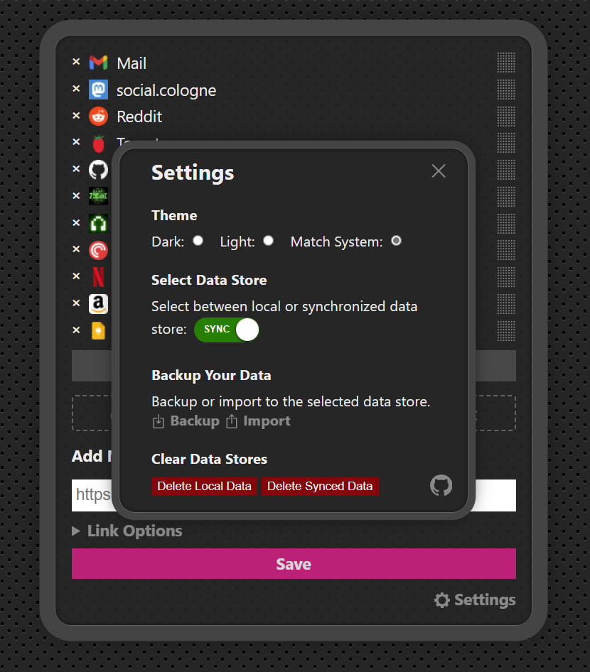 Screenshot Dark Mode