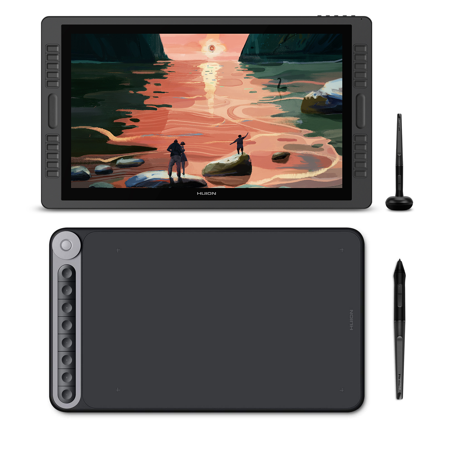 Image of Huion Kamvas Pro 22 (2019) and Inspiroy Q620M