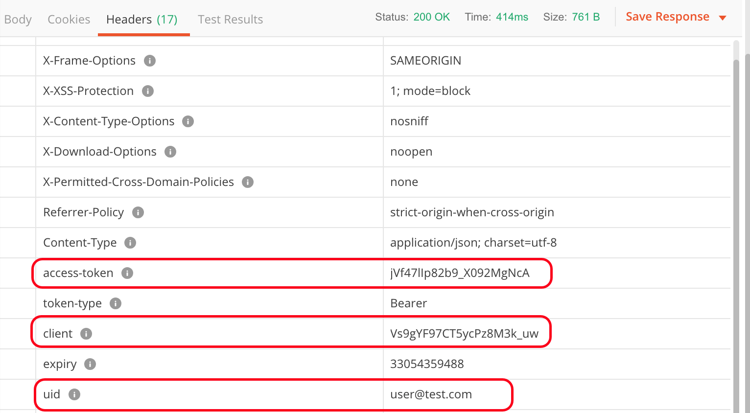 postman headers