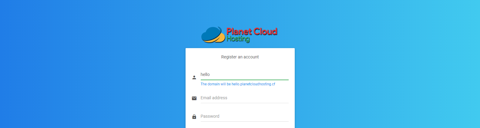 Signup demo valid subdomain