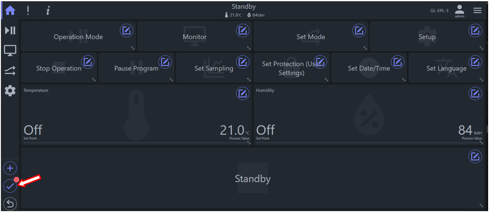 Save new settings or cancel entire operration