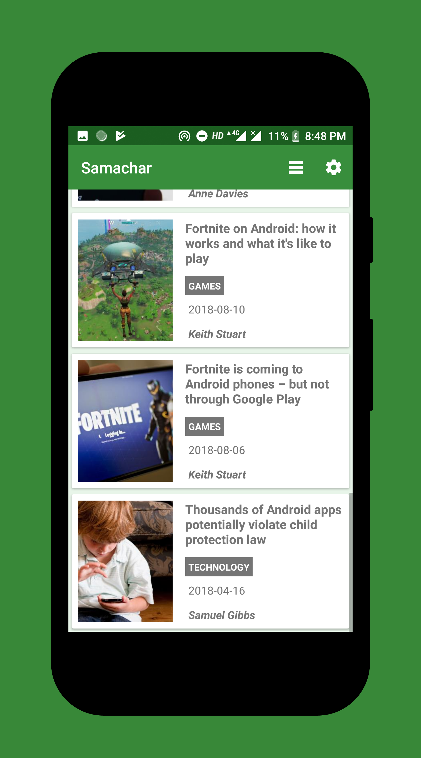 Samachar - News App, Stage 2 [App Screenshot]