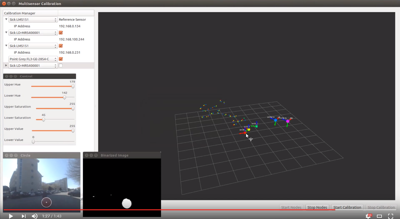 Multisensor Extrinsic Calibration Package Demo