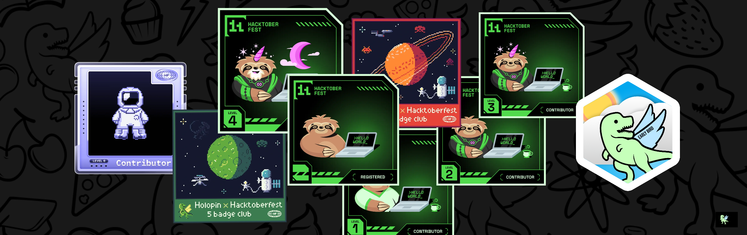 An image of @yunniepin's Holopin badges, which is a link to view their full Holopin profile