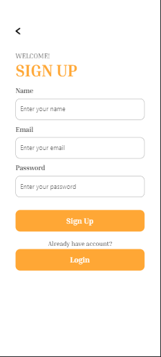 Sign Up Screen