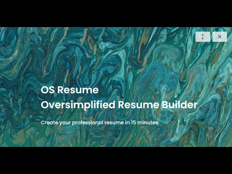 OS Resume Editor DEMO