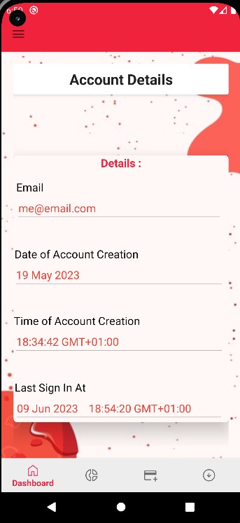 Account details