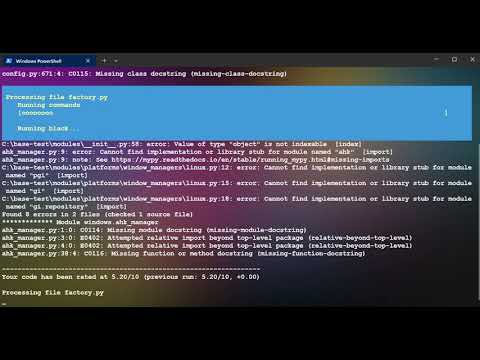 Video of py_standardize delinter in action