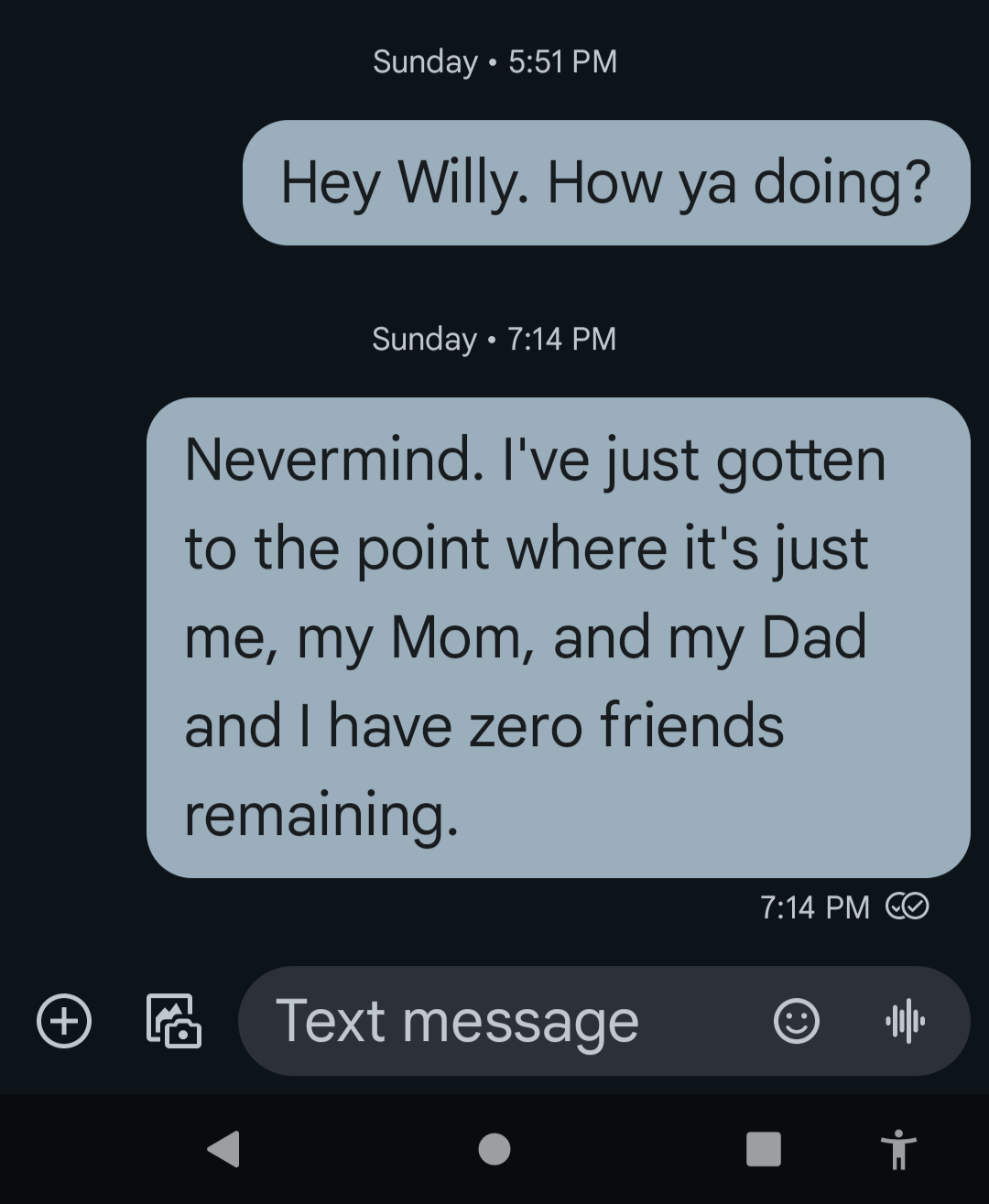 Text to Willy link