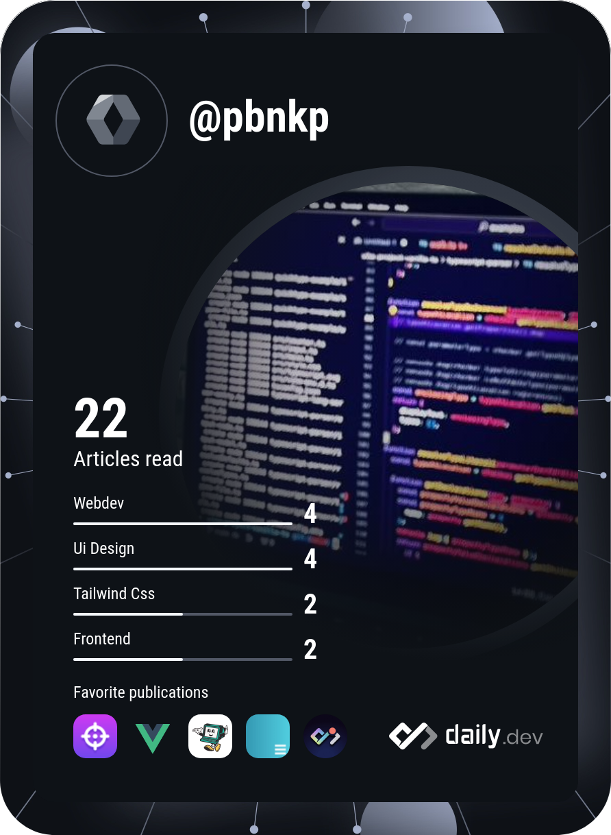 pbnkp's Dev Card