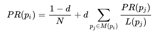 PageRank formula