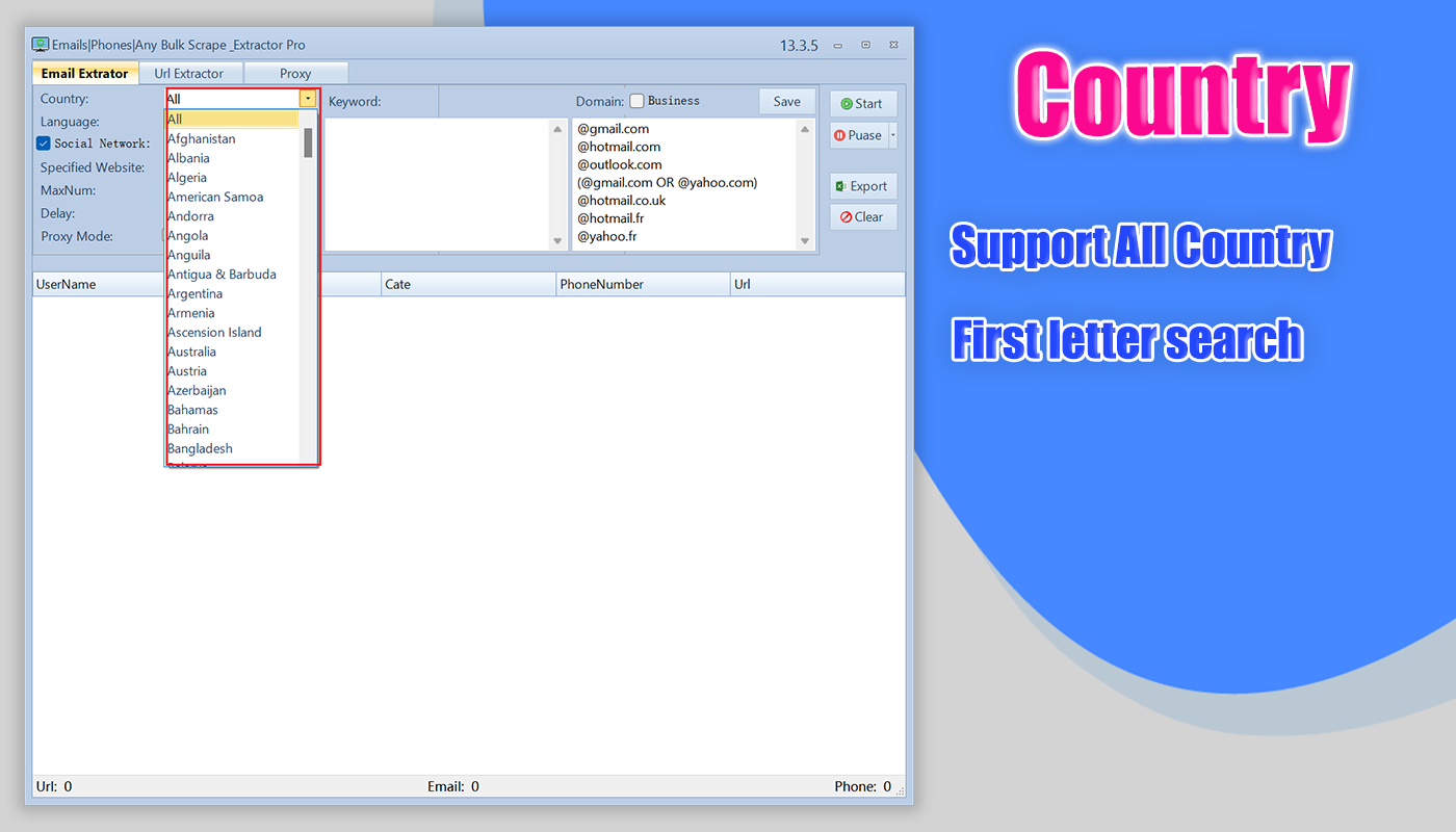 Emails|Phones|Any Bulk Scrape & Extractor Pro -email scraper, email scraper free, email scraper online, phone number scraper, phone number scraper online, phone scraper, scraper email, scraper facebook, Scraper Instagram, scraper Phone, Scraper Pinterest, Scraper Twitter, social media, social network scraper