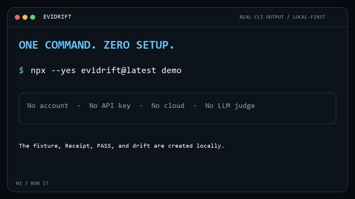 Evidrift catches TypeScript API drift