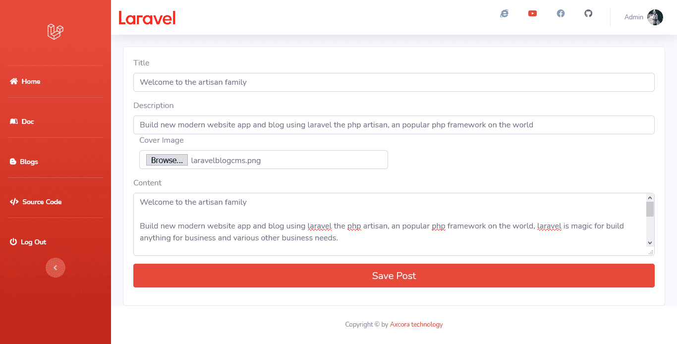 New Update Laravel Blog CMS free download source code gratis 