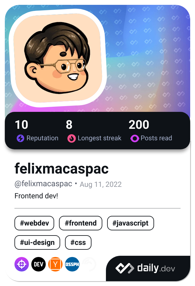 felixmacaspac's Dev Card