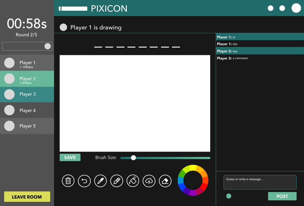 pixicon gameplay wireframe