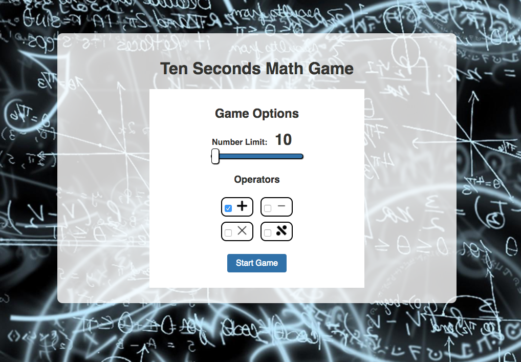 Ten Seconds Math