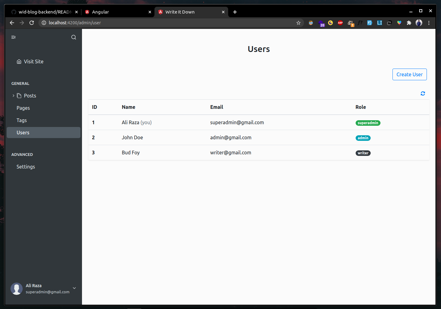 wid-blog-frontend users preview