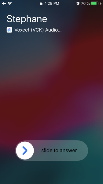 CallKit notification