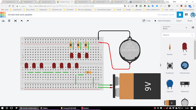 Circuito con TinkerCAD