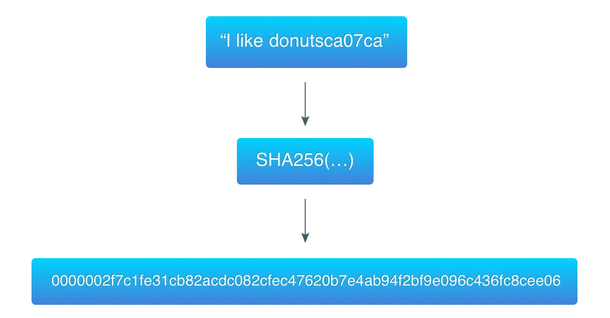 a hash that starts with 3 zero-bytes