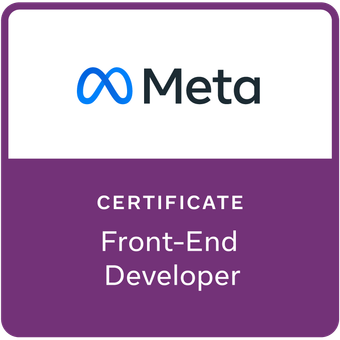 Meta Frontend Developer badge