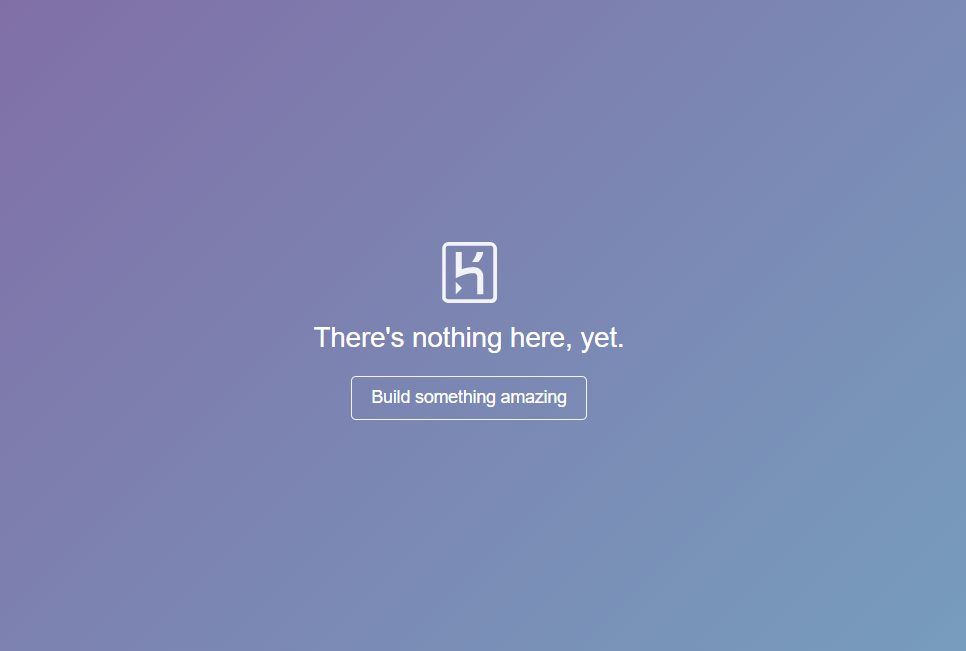 nothing here yet error