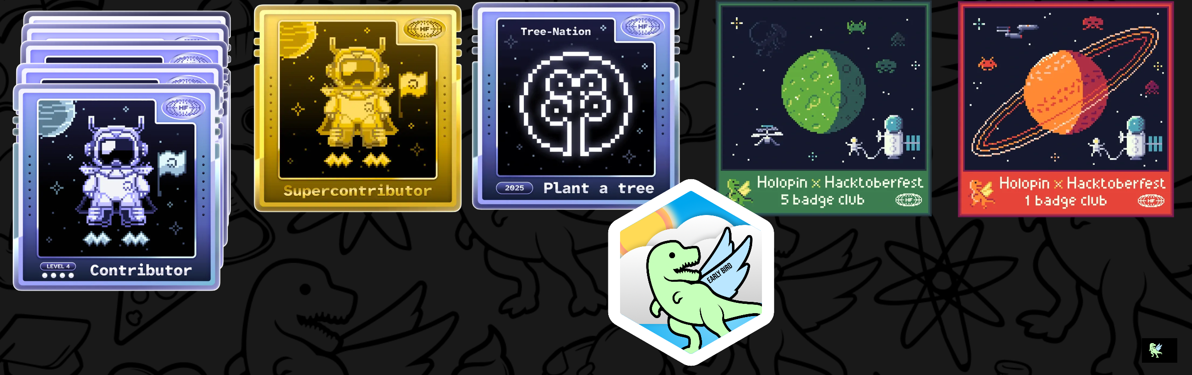 An image of @sadiapeerzada's Holopin badges, which is a link to view their full Holopin profile