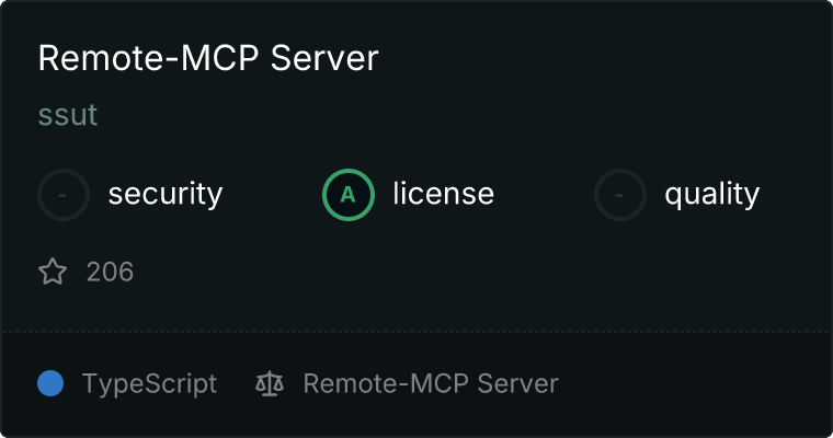 Remote-Server MCP server