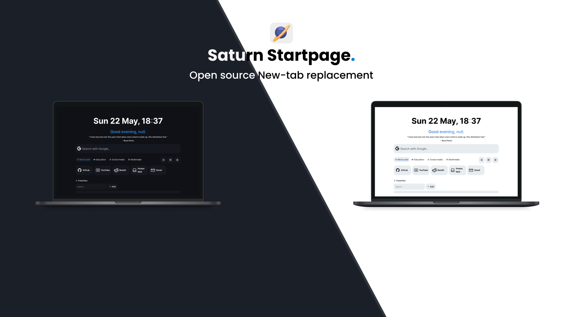 Saturn-startpage