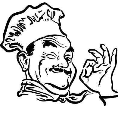 A chef drawing