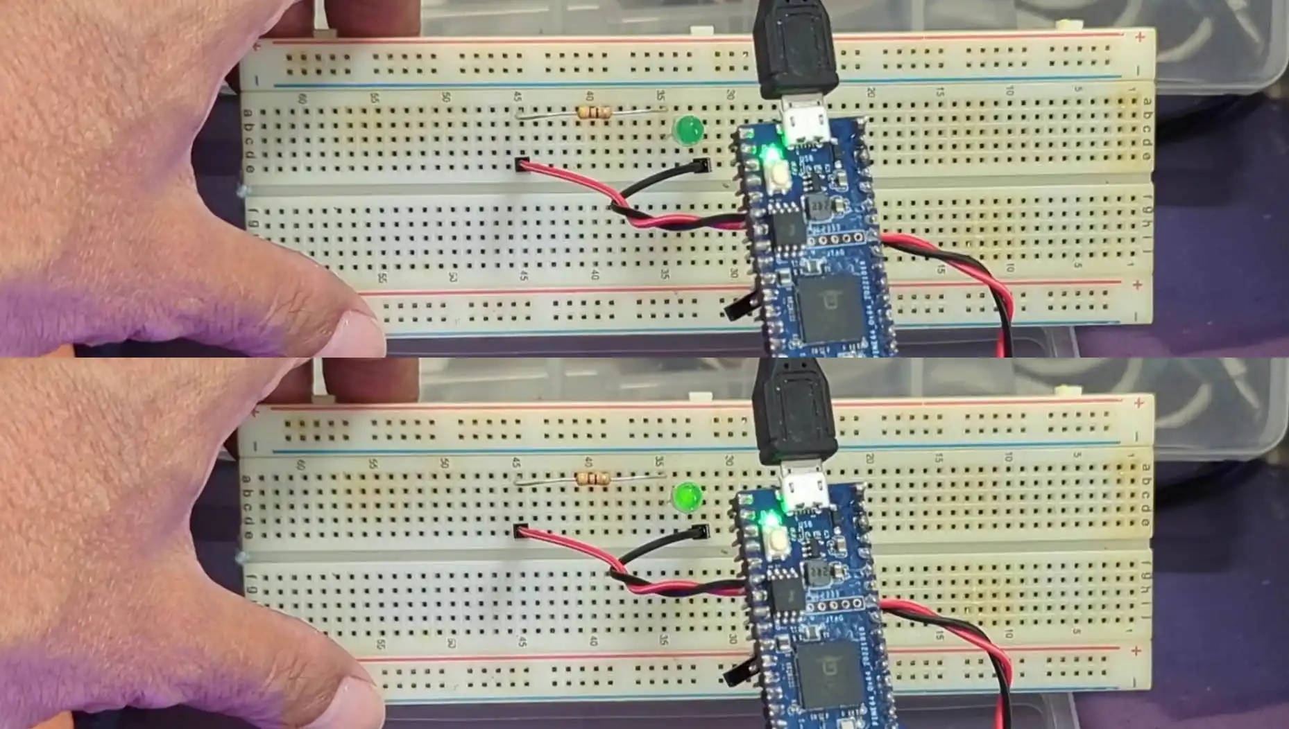 Apache NuttX RTOS on Ox64 BL808 RISC-V SBC: QuickJS blinks our LED