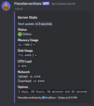 PteroServerStats Image Preview