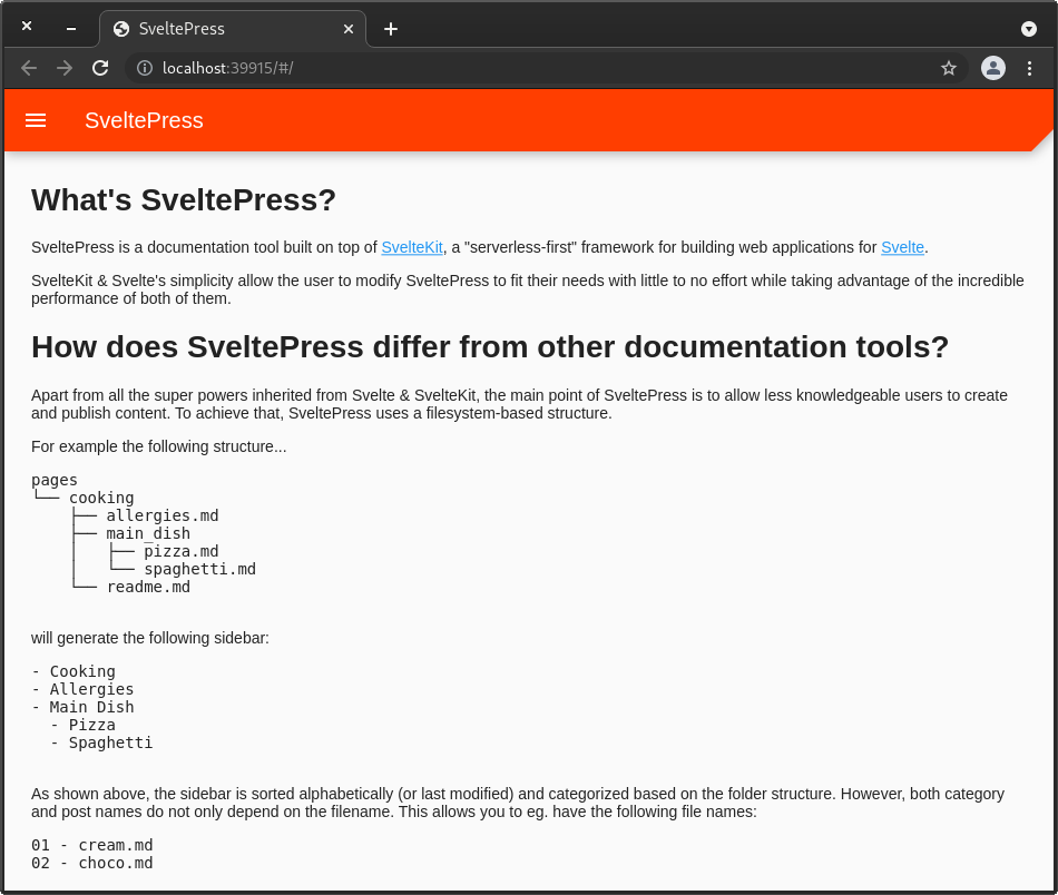 SveltePress Flutter web based GUI