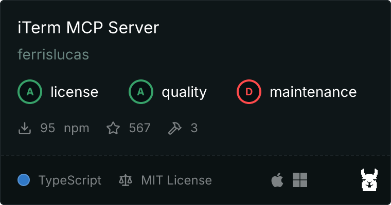 iTerm Server MCP server