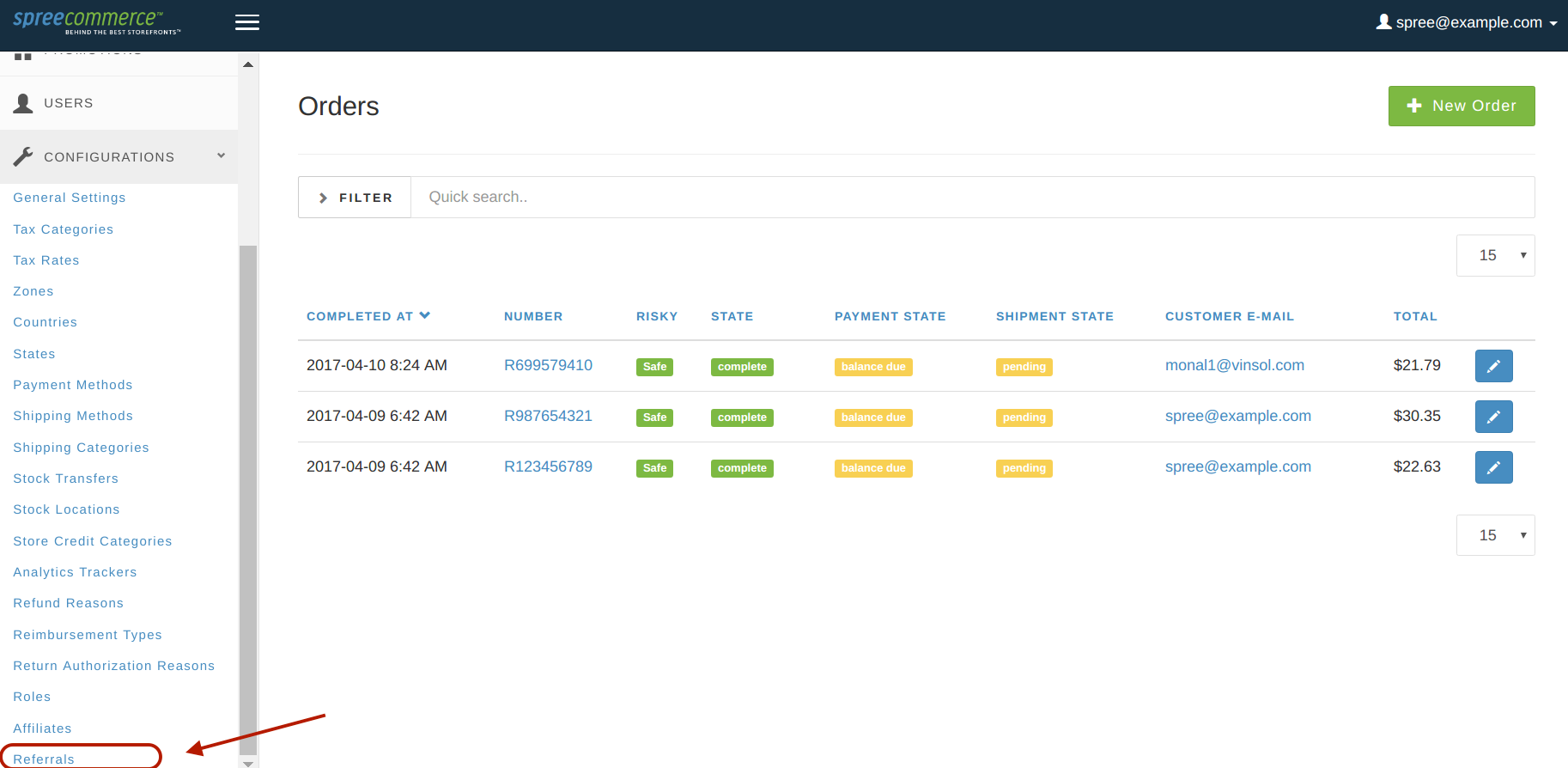 Global Referral Setting