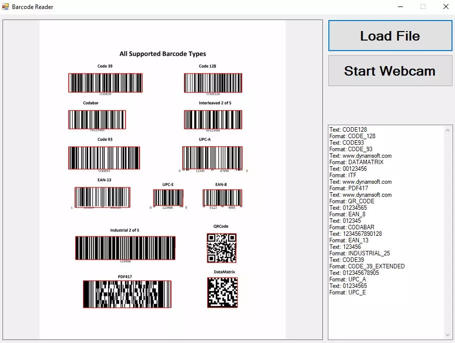 DirectShow.NET Webcam barcode reader