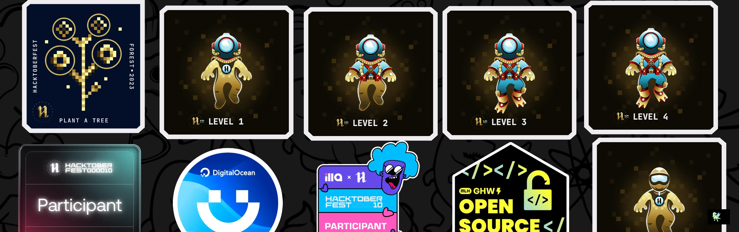 An image of @transyltooniaa's Holopin badges, which is a link to view their full Holopin profile